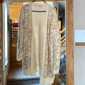 Large Pink Lily Cardigan